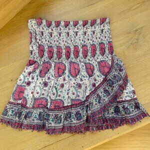 BELL BY ALICIA BELL SMOCKED MINI SKIRT SIZE SMALL